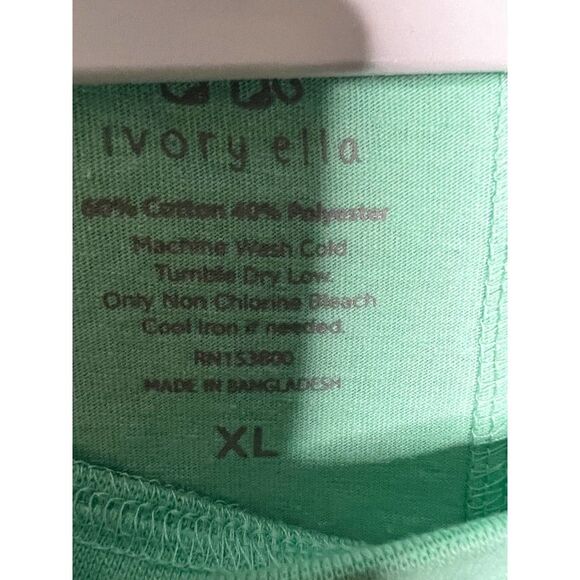 IVORY ELLA FORCE OF NATURE BOXY LOOSE FIT CREWNECK CASUAL EVERYDAY TEE SIZE XL - Picture 3 of 3